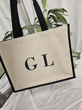 Load image into Gallery viewer, BEACH BAG WITH ADDED INITIALS
